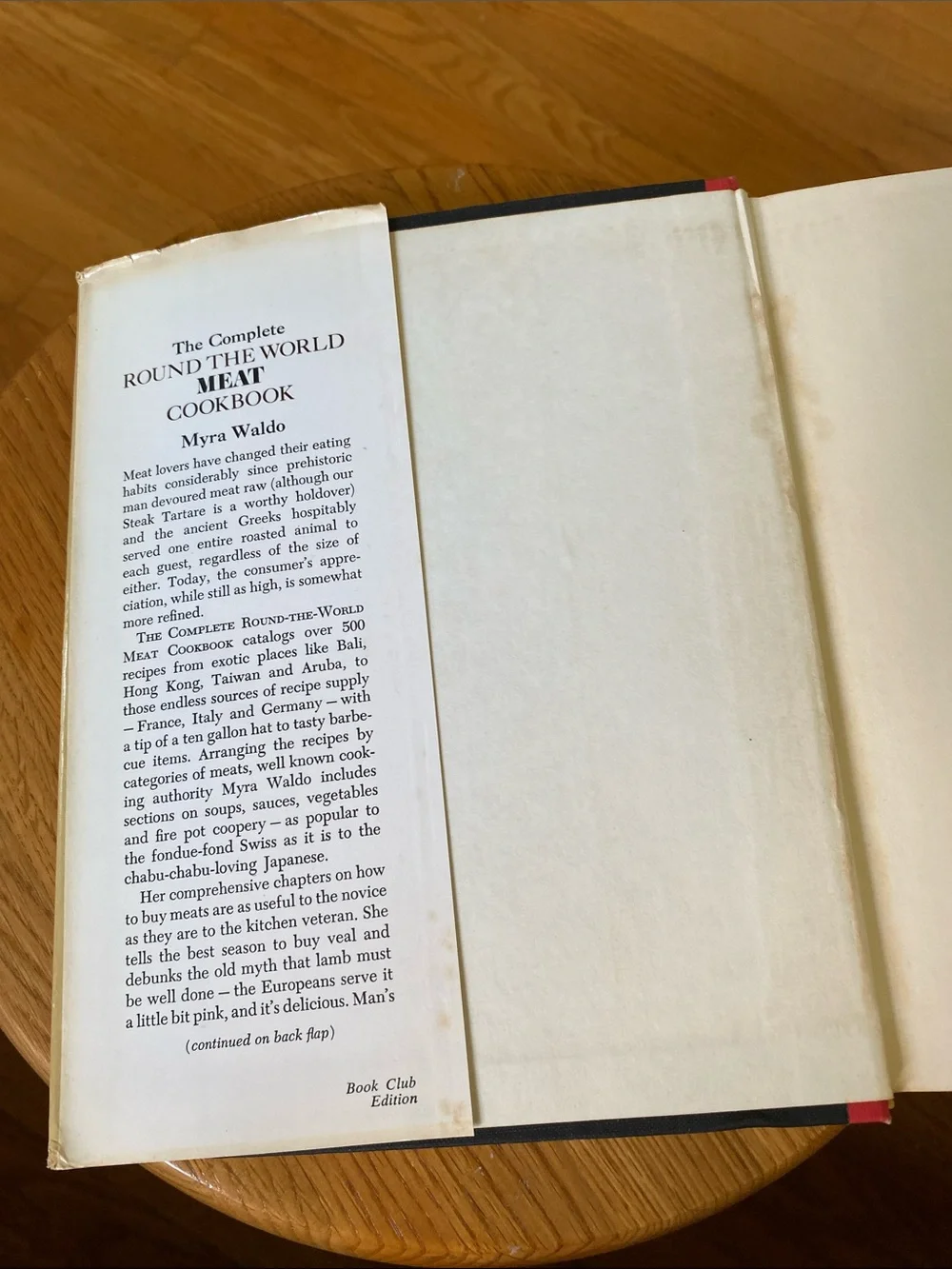 VTg 1967 First Ed.  The Complete Round the World Meat Cookbook - By Myra Waldo